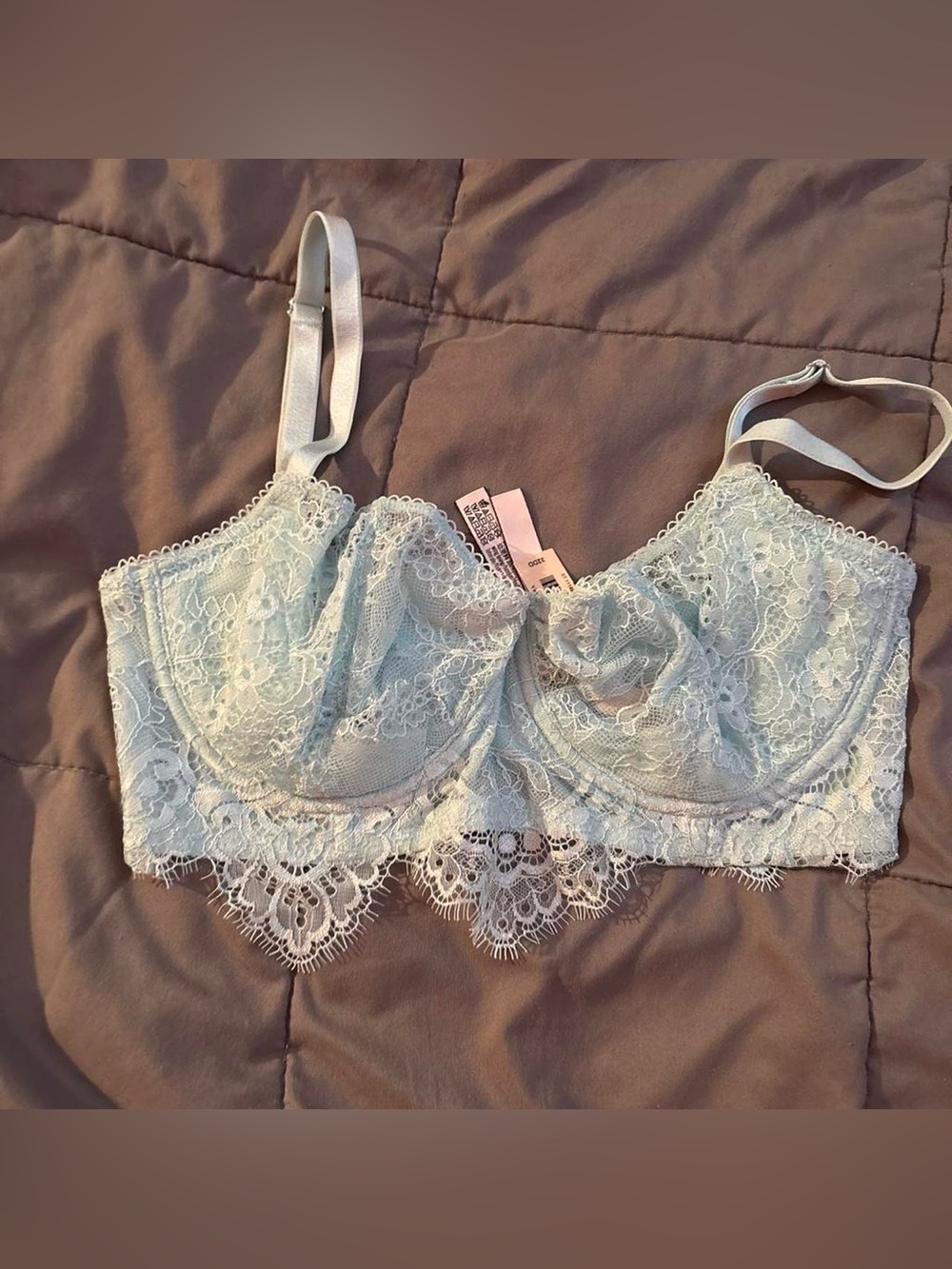 Lace Underwire Bralette in mint